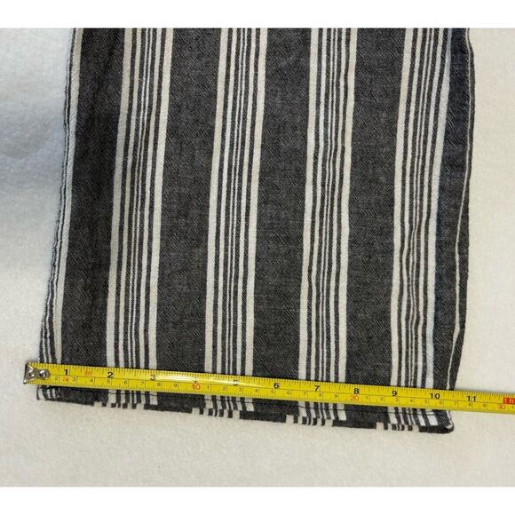 Pink Rose Pants Womens Small Gray & White Striped Pull On Boho Wide Leg (e1) - Picture 6 of 8